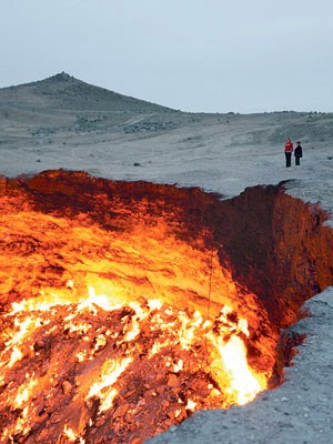 Gambar Lubang Neraka Di Turkmenistan