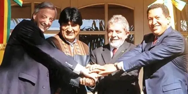 CARVAJAL-MADURO-LULA-KIRCHNER-CHAVEZ