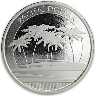 1 унцовая серебряная монета Тихоокеанский доллар Фиджи 2018