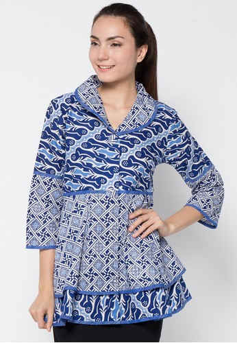 40 Model Baju  Batik  Atasan  Kerja Wanita  Modern Terbaru 