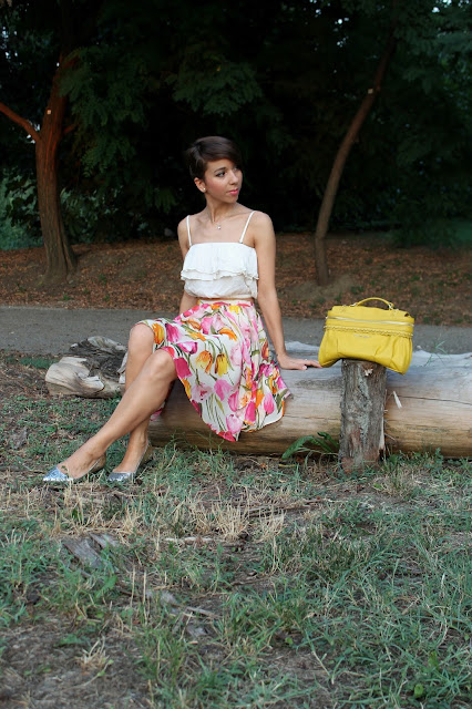 Crop top and skirt