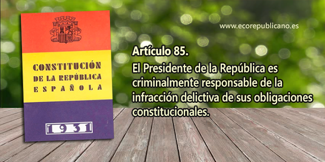 Artículo 85 - Constitución República Española