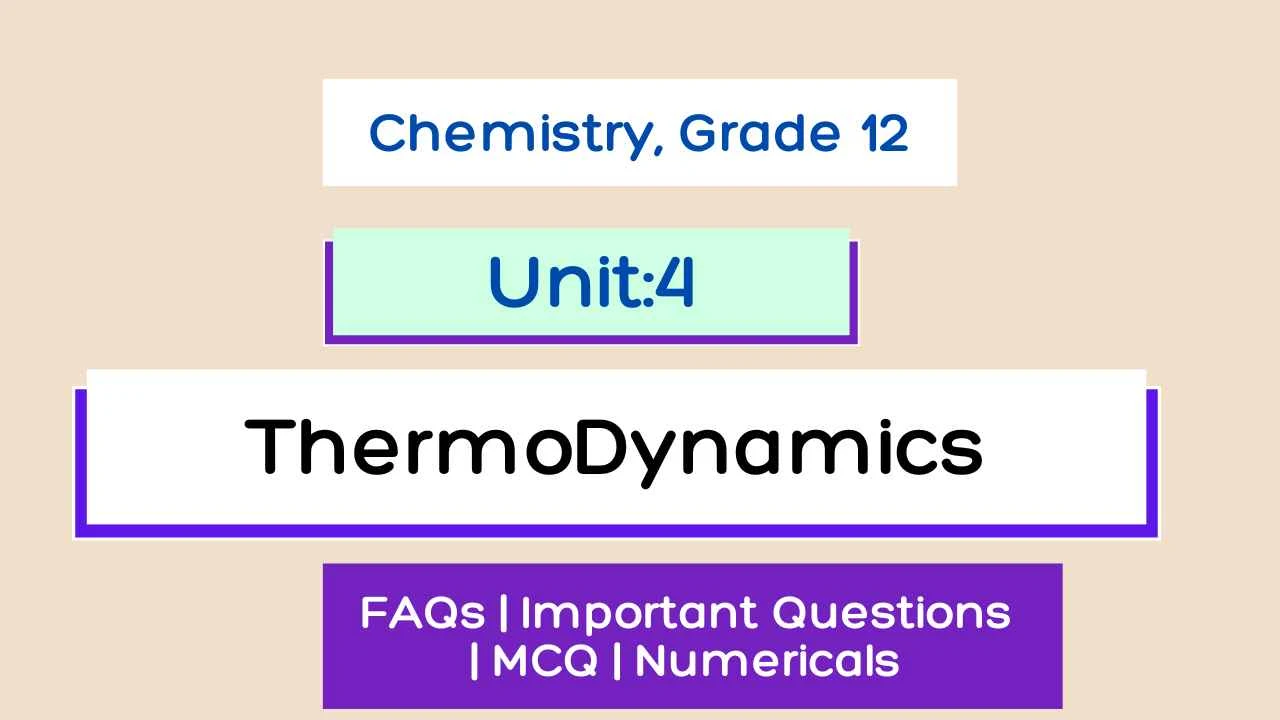 Thermodynamics class 12 chemistry notes Nepal