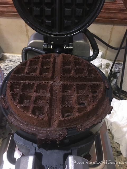 Chocolate cake waffles