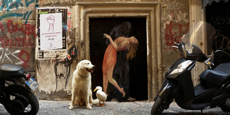 Zilda, street art, Naples, Fragiles Fabulae