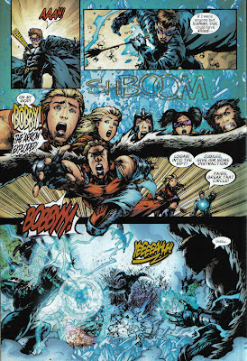 I don't know why Wolvie is doing a CSI-style 'Yeeeeah!' in that last panel.