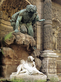 Auguste Ottin - Polyphemus Surprising Acis and Galatea 1852-63, Luxembourg Gardens