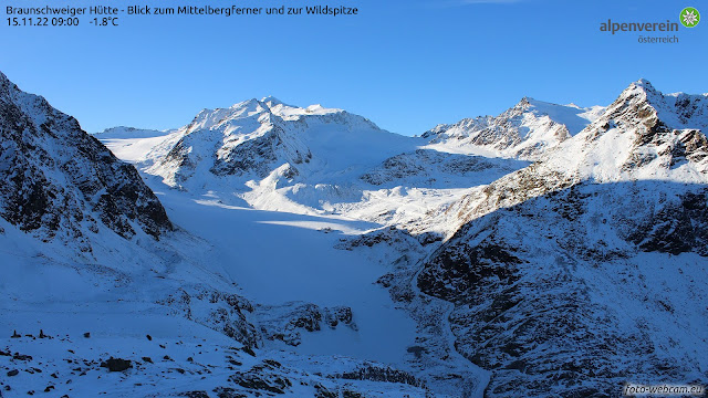 Hochalpines Gelände von 2800m aufwärts in der Weißkugelgruppe