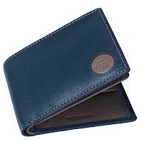 Navy/Mud Leather Wallet for men