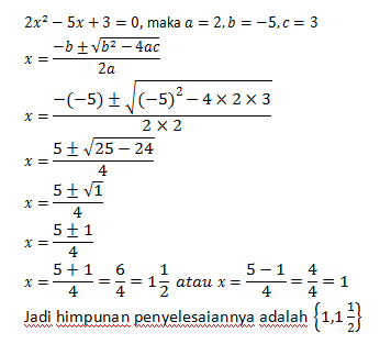 Cara Mencari Akar Akar Persamaan Kuadrat Pemfaktoran Kuadrat