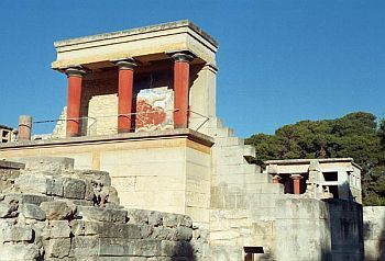 Entrada norte do Palácio de Cnossos, Creta