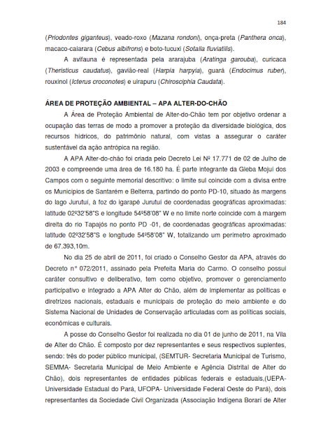 INVENTÁRIO DA OFERTA E INFRAESTRUTURA TURÍSTICA DE SANTARÉM – Pará – Amazônia – Brasil / ANO BASE 2013  - III. ATRATIVOS TURÍSTICOS