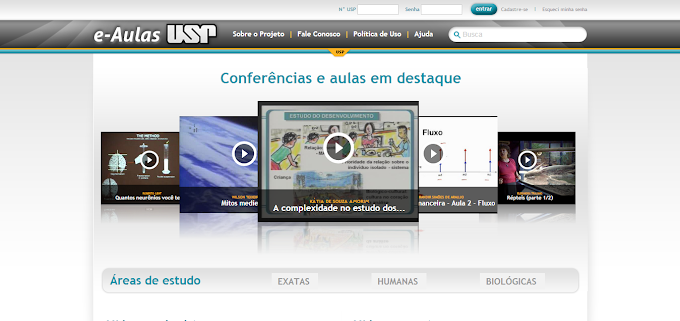 Vídeo aulas de diversas disciplinas da USP - Grátis