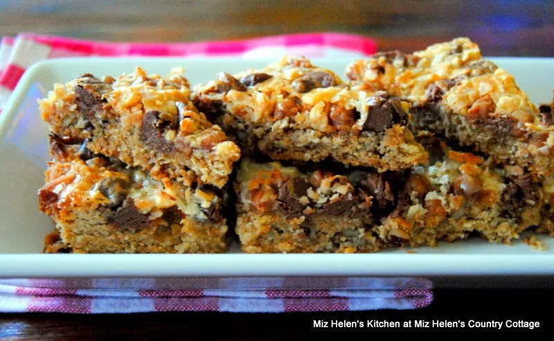 Caramel Chocolate Pecan Bars at Miz Helen's Country Cottage