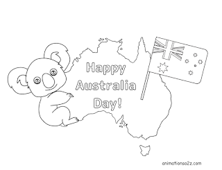 coloring sheet happy ausy day koala bear