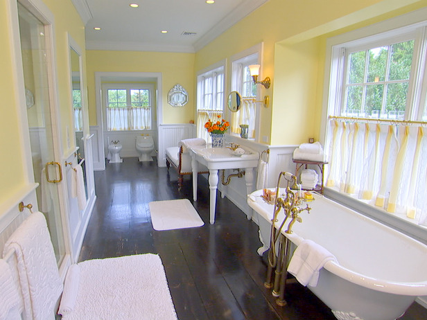 Yellow and Gray Bathroom