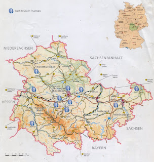Karte von Thuringen Provinz