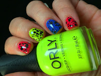 alpha mani, orly, cirque, glam glaze, neon colors, summer fun polish