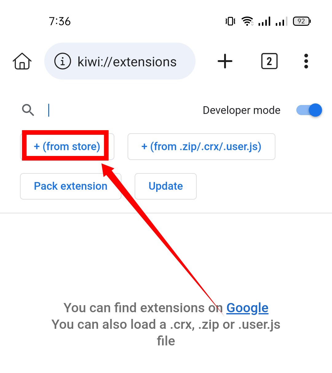 How to use Google chrome extension On Android