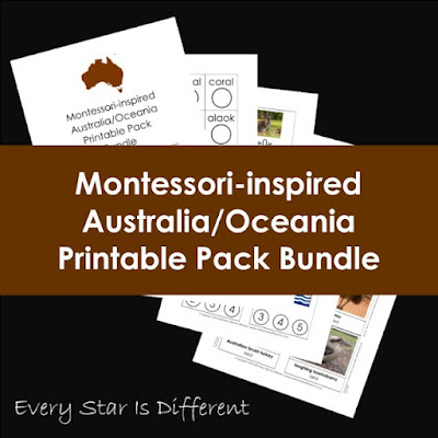 Montessori-inspired Australia/Oceania Printable Pack Bundle