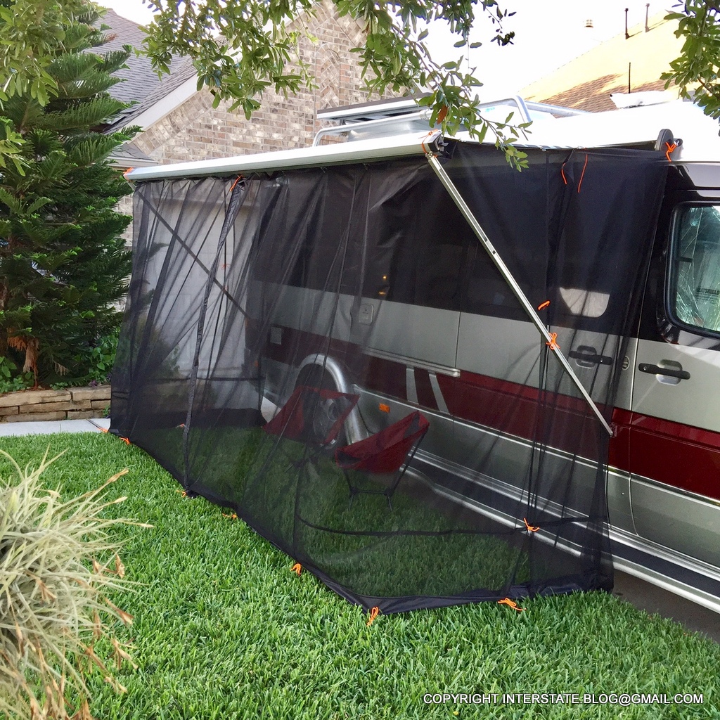 THE INTERSTATE BLOG DIY AWNING SCREEN FOR THE AIRSTREAM INTERSTATE