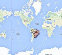 Footprint Map Star One C4 at 70.0°W