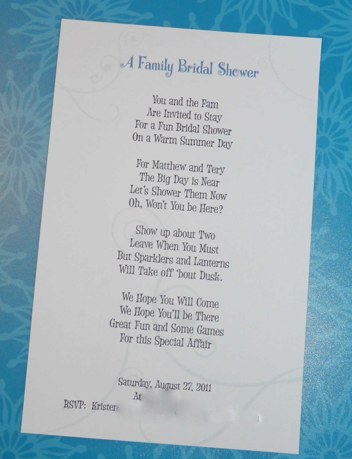 ... shower invitation poem i wrote i love making shower invitations unique