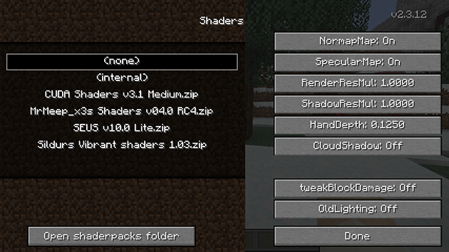 Minecraft Shaders