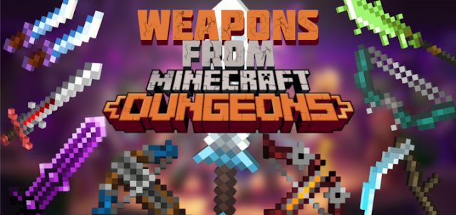Weapons from Minecraft Dungeons addon