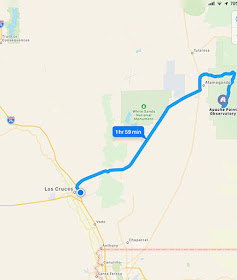 It is just a two hour drive from Las Cruces to Sunspot and Apache Point Observatories