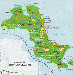 Haryoto Sungailiat Bangka: Peta Pulau Bangka