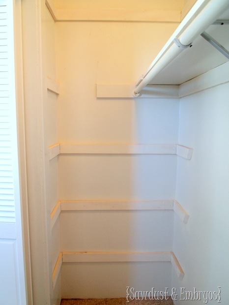  needed painting since the Melamine shelves are already white! Score