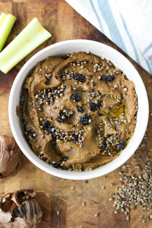 Hemp & Black Hummus | The Two Bite Club