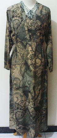  baju  modern Long  Dress  Batik  Muslim