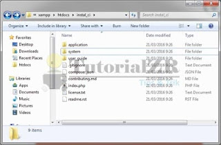 Cara Instal CodeIgniter di Localhost Xampp