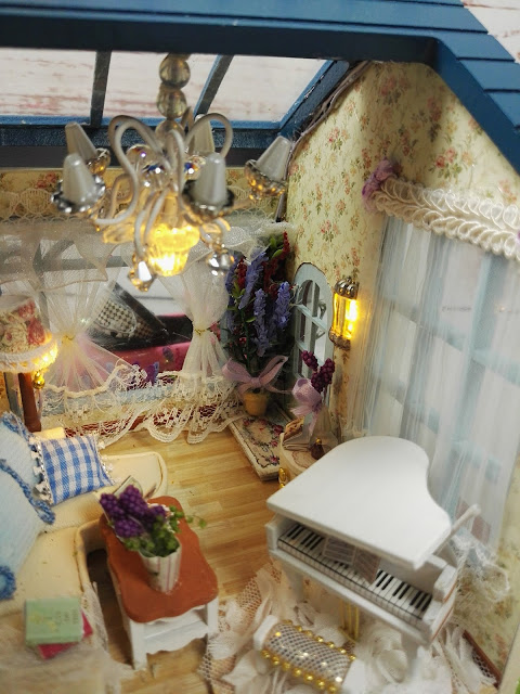 Diy dollhouse miniature Lavander- Casa delle bambole fai da te