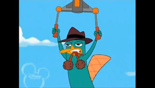 Perry ornitorrinco volando