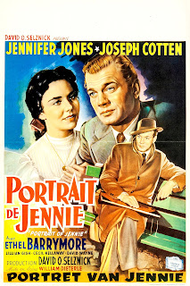 PORTRAIT DE JENNIE / PORTRET VAN JENNIE. Bélgica. Cartel: 36 x 54 cms. Imprenta: Les Ateliers M. Panneels, Bruselas. JENNIE. Portrait of Jennie. 1948. Estados Unidos. Dirección: William Dieterle. Reparto: Jennifer Jones, Joseph Cotten, Ethel Barrymore, Lillian Gish, Cecil Kellaway, David Wayne, Albert Sharpe, Henry Hull, Florence Bates, Felix Bressart, Clem Bevans, Maude Simmons.