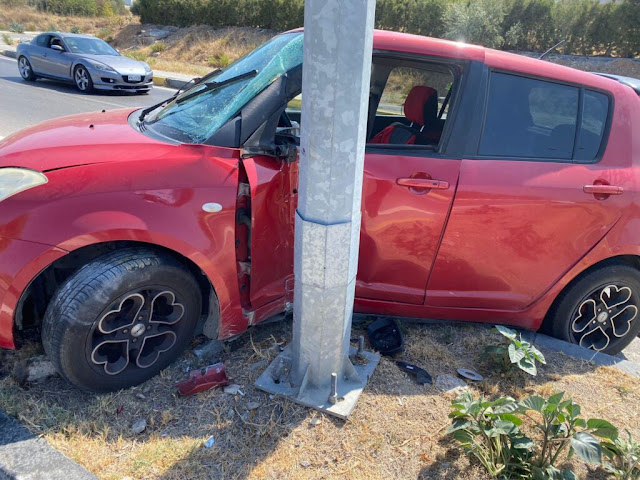 Frightening accident on the Kyrenia-Alsancak road