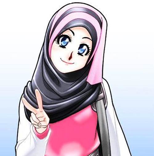 Aneka Gambar Kartun Muslimah Yang Cantik Imut dan Lucu