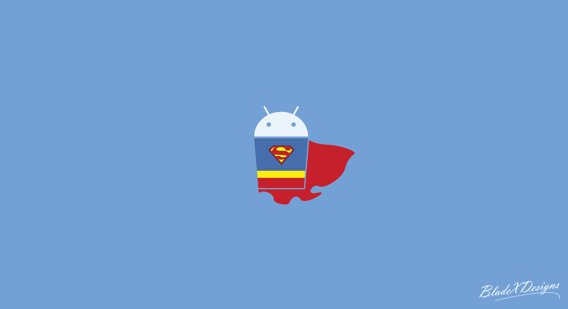 Android Superhero Cartoon