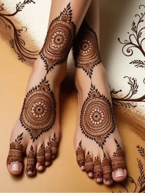 Mandala Feet Mehndi Design