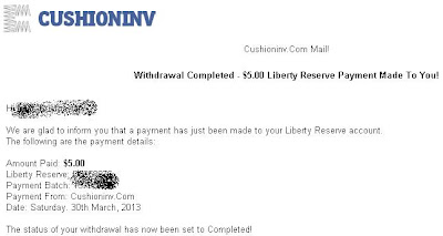 15th Cushioninv Payment Proof