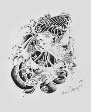 Japanese Koi Fish Tattoo Design Picture 4