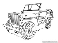 Download Gambar Mobil Jeep Untuk Diwarnai