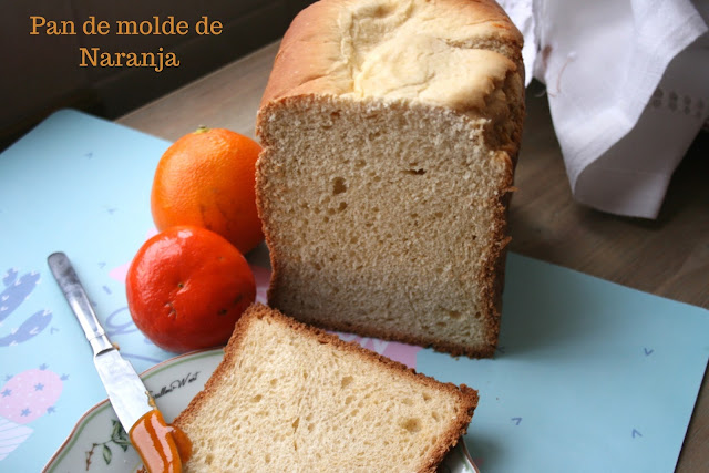 Pan de molde de naranja  ,panificadora