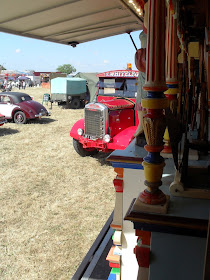 The view from the door of a fairground organ