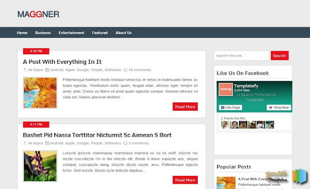 Maggner Responsive Blogger Template - Accodit