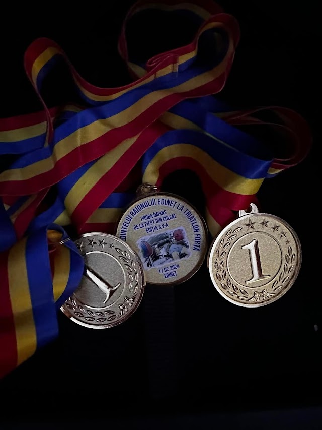 Trei medalii pentru Leova la Cupa Președintelui Raionului Edineț la Împins Culcat 2024