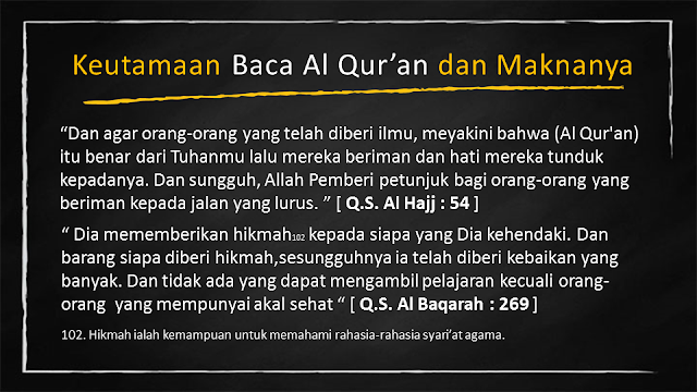 keutamaan Baca Al Quran dan Maknanya